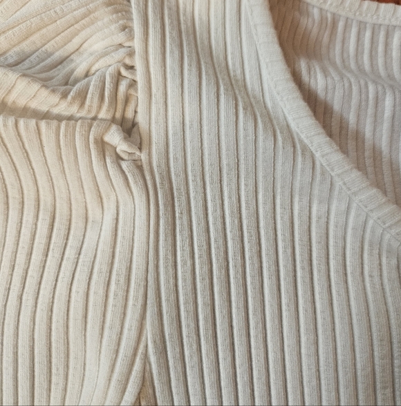 Generation Love Ribbed White Long Sleeve Women's M - Picture 5 of 7